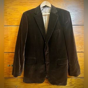 42R Chocolate Brown Velvet Jacket